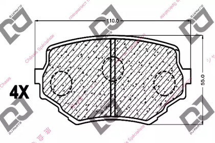 Комплект тормозных колодок DJ PARTS BP1097